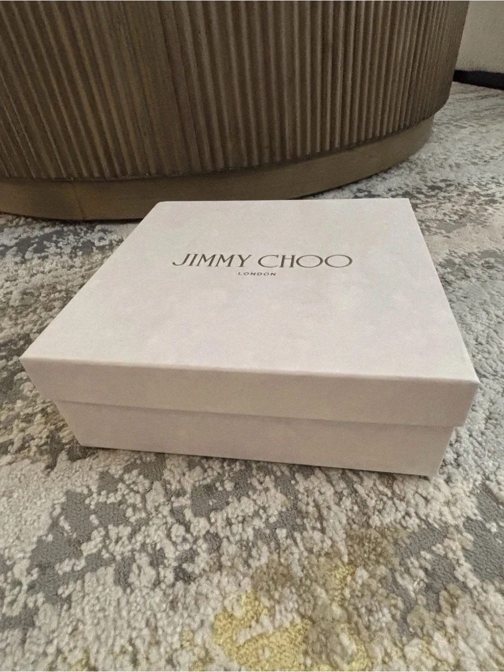 Authentic Empty Jimmy Choo 9x8.5x3.25 Box W/ Paper and 2x Dust Bags
